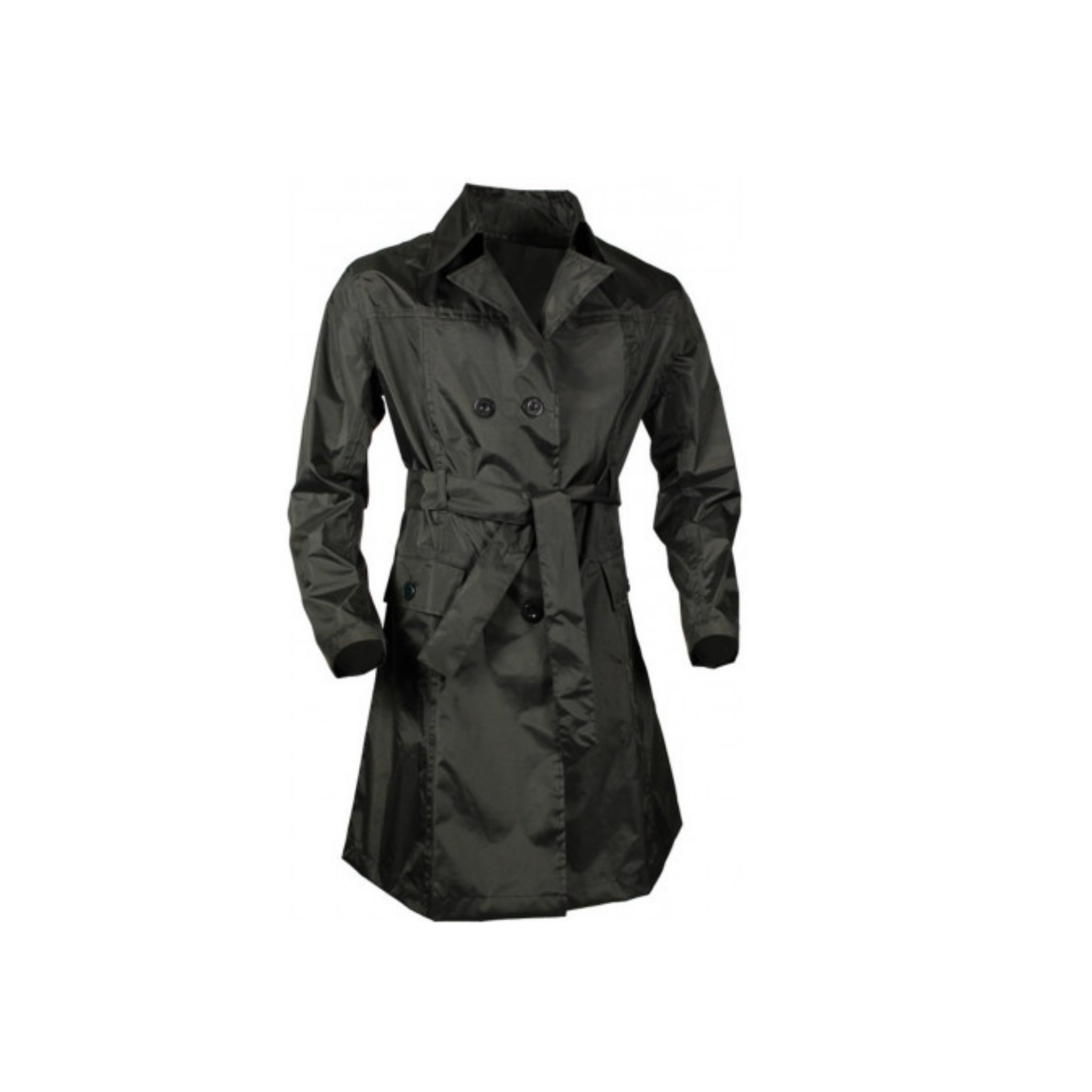 Greenlands Regenmantel Dames, Maat L. Zwart, met afneembare capuchon, 2 zakken, + draagtasje